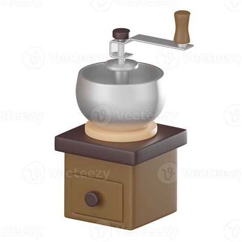 Vintage Brew, 3D Icon of Manual Coffee Grinder for Retro Coffee Charm. 3D render 36584877 PNG