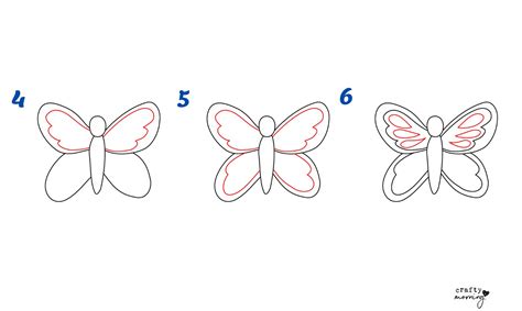 How to Draw a Butterfly (Easy Step by Step) - Crafty Morning