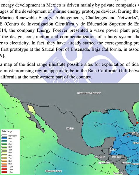 Tidal range map of Mexico [39] | Download Scientific Diagram