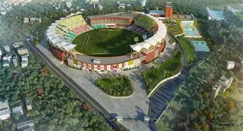 SEKOS ARCHITECTS: FACADE DESIGN FOR GREENFIELD STADIUM, KARYAVATTOM ...