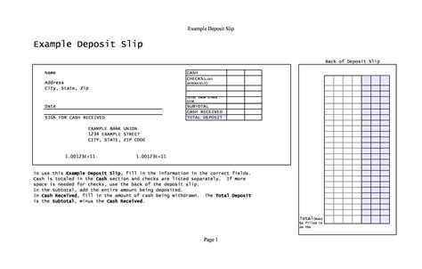 37 Bank Deposit Slip Templates & Examples ᐅ TemplateLab