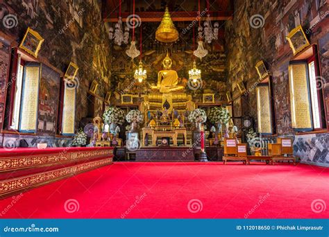 Inside The Temple Of Wat Arun Ratchawararam Showing The Image Of Stock ...