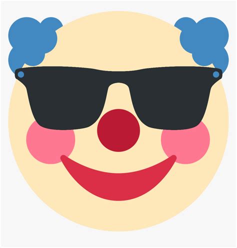 Sunglasses Clown Discord Emoji - Sad Clown Emoji, HD Png Download - kindpng