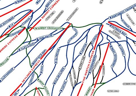 Mt. Bachelor Ski Map Art Mt. Bachelor Oregon Mt. Bachelor | Etsy