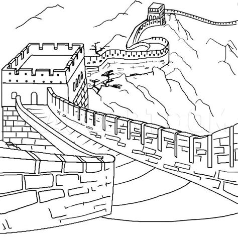 the great wall of china coloring page