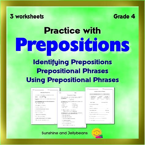 List Of Prepositions For 4th Grade