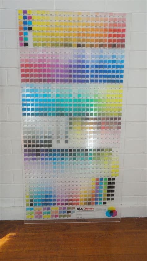 PMS (Pantone Matching System) Colour Chart printed on clear film ...