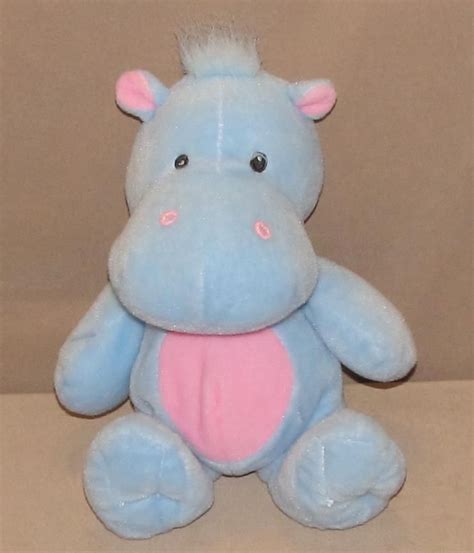 Best Made Toy Blue Pink Hippo Plush Stuffed Animal Sewn Eyes Hippopotamus 2009 | Pets for sale ...