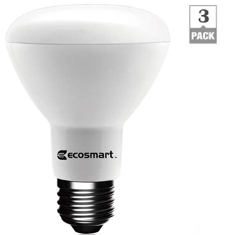 EcoSmart 50W Equivalent Daylight BR20 Dimmable LED Light Bulb (3-Pack)-1003015303 - The Home Depot