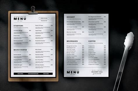 Simple Food Menu - Design Template Place