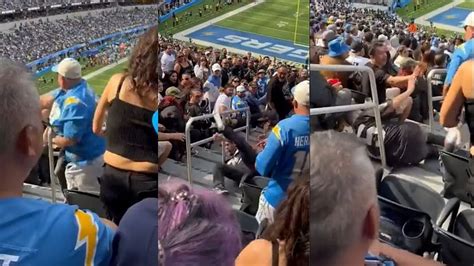 WATCH: Raiders and Chargers fans throw punches in fight during Week 4 ...