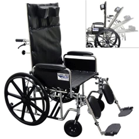 Alco Heavy Duty Reclining Wheelchair, 20", 22" or 24" Width, Weight ...