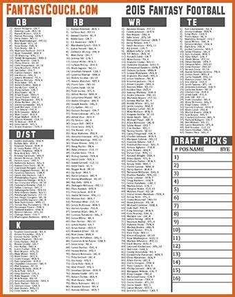 Minivan Rankings: Downloadable Fantasy Football Rankings