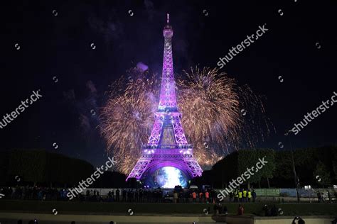 Fireworks Eiffel Tower Editorial Stock Photo - Stock Image | Shutterstock