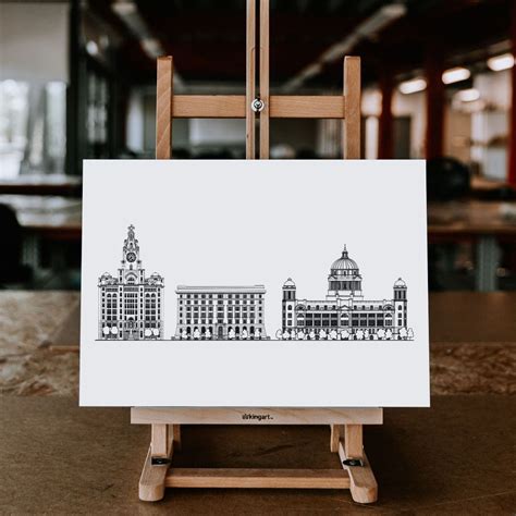 The Three Graces of Liverpool, A3 Art Print | Architect Wall Art