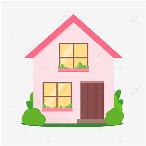 Pink House Clipart