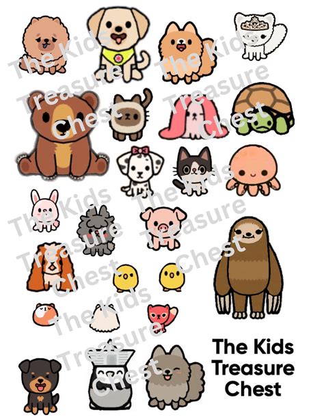 Toca Boca Paper PETS & ANIMALS / Printable / Downloadable / - Etsy in 2023 | Pets, Animals, Etsy