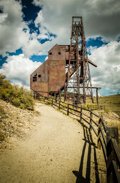 Landscape Color Photo Abandoned Gold Mine Victor Colorado