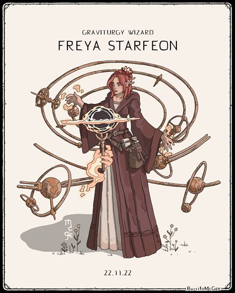 [OC] [Art] Meet Freya, Graviturgy Wizard (Her story in the comments) : r/DnD