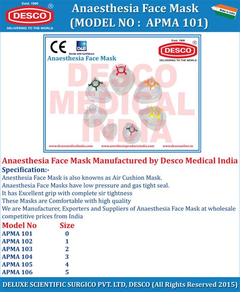 Anesthesia Face Masks Manufacturer, Supplier and Exporter India