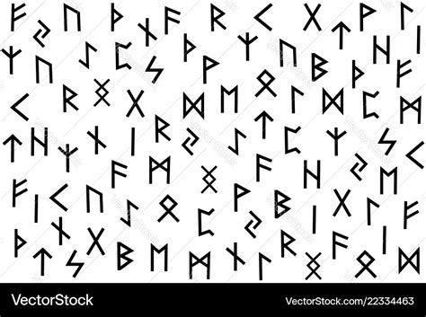 Elder futhark runes Royalty Free Vector Image - VectorStock