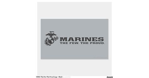 USMC The Few The Proud Logo - Black Rectangular Sticker | Zazzle