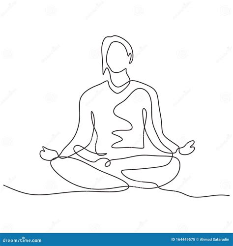 Yoga Meditation Pose Drawing