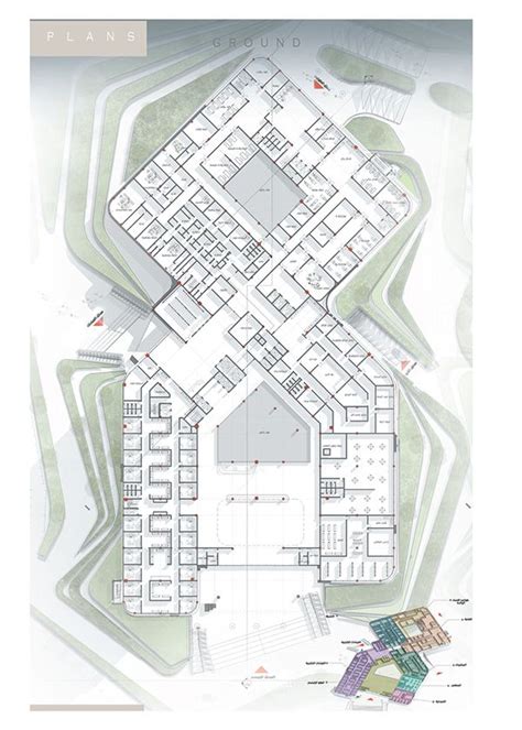 Architect Hospitals Sketches Blueprints