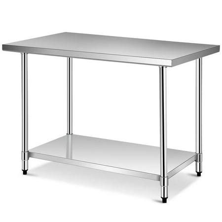 Gymax 30'' x 48'' Stainless Steel Food Prep & Work Table Commercial ...