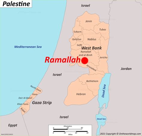 Ramallah Map | West Bank, Palestine | Detailed Maps of Ramallah