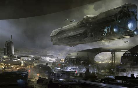 Wallpaper wallpaper, Halo, ship, artwork, UNSC frigate images for desktop, section фантастика ...