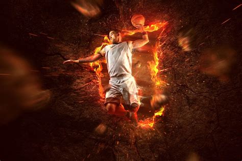 Flaming Basketball | Print A Wallpaper