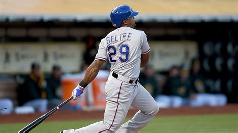 Rangers vs A's: Adrian Beltre hits home run while on one knee - Sports ...