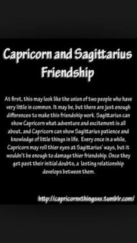 Capricorn & Sagittarius friendship | Capricorn quotes, Zodiac signs ...