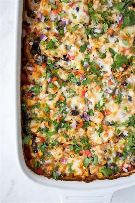 Chicken Burrito Casserole - Stephanie Kay Nutrition