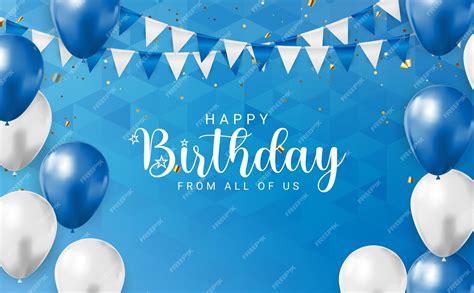 Premium Vector | Happy Birthday congratulations banner design with ...