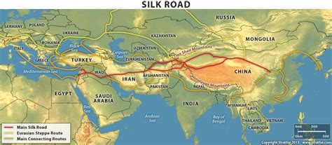 Map from Stratfor showing the various main trade routes across central Asia comprising the 'Silk ...