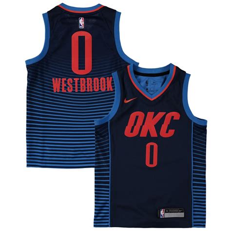 Nike Russell Westbrook Oklahoma City Thunder Youth Navy Swingman Jersey