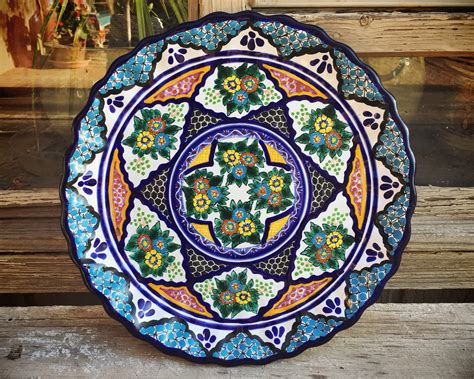 Talavera Pottery Plate Wall Hanging, Puebla Mexico Pottery, Mexican Decor, Housewarming Gift ...