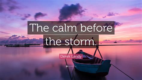 Derek Landy Quote: “The calm before the storm.”