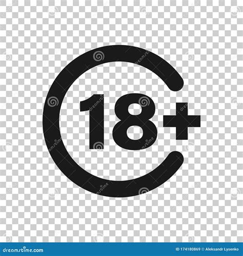 Eighteen Plus Years Sticker, Badge, Hexagonal Red Label. Vector Illustration | CartoonDealer.com ...