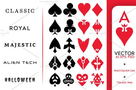 Playing Card Vector Symbols | Custom-Designed Illustrations ~ Creative Market