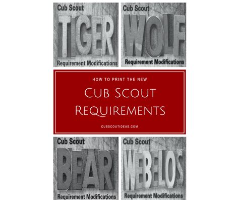 2018 Cub Scout Requirements Addendum | Cub Scout Ideas