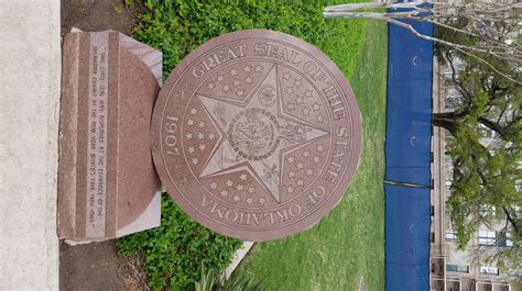 Photo: Oklahoma State Seal On The Grounds of the Oklahoma State Capitol ...