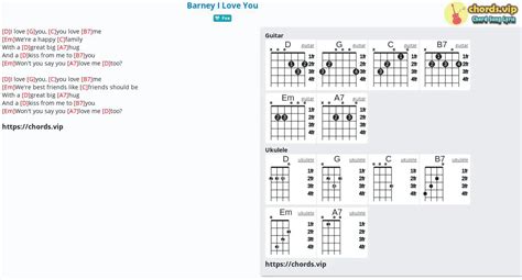 Chord: Barney I Love You - tab, song lyric, sheet, guitar, ukulele ...