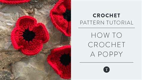 Easy Crochet Poppy Pattern with The Crochet Crowd | Beginner Tutorial ...