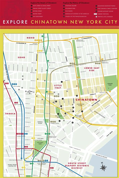 Map of Chinatown (Manhattan, New York City) - Ontheworldmap.com