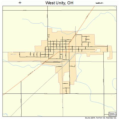 West Unity Ohio Street Map 3984308