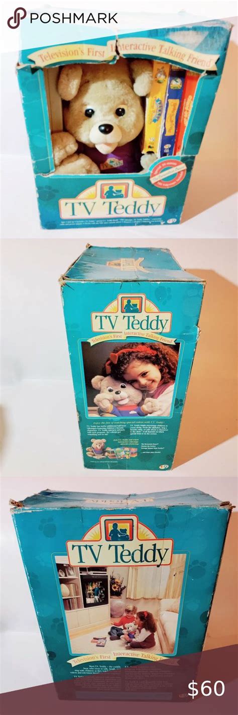 1993 Vintage TV Teddy Bear Television First Interactive Talking Friend ...