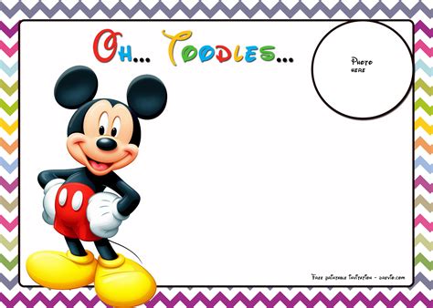 Editable Mickey Mouse 1St Birthday Invitations Template Free